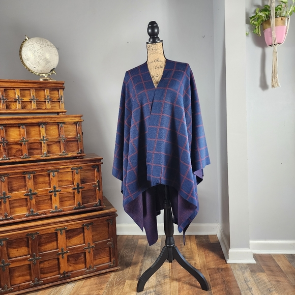 *Flawed Charter Club Open-Front Plaid Wrap - Picture 2 of 7